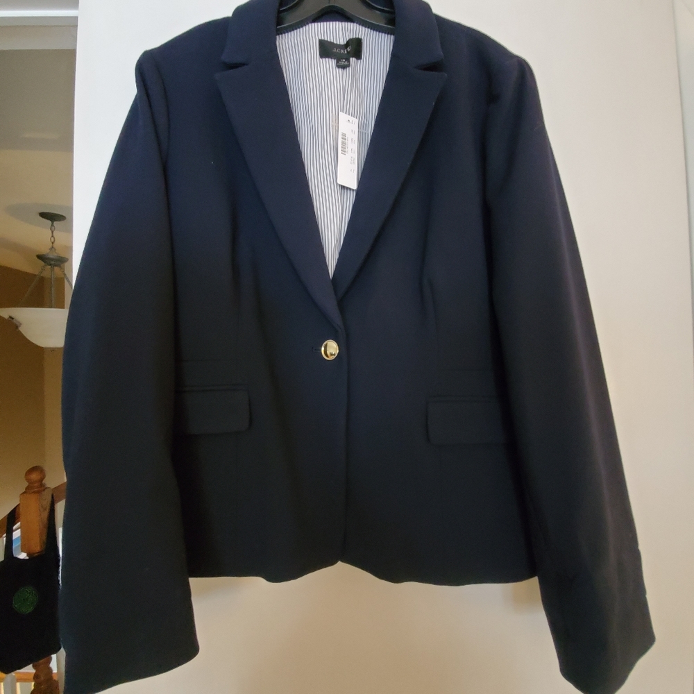 J. Crew Mayfair Pleated Peplum Blazer